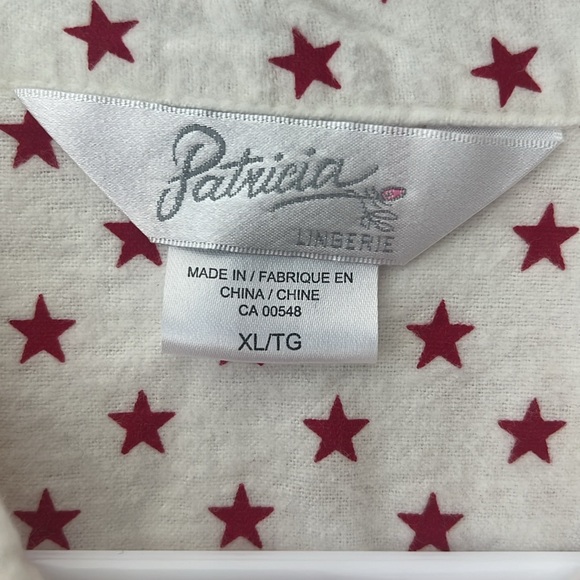 American Girl nightie Patricia lingerie flannel red stars Nightgown XL - Picture 2 of 3